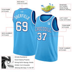 Custom Sky Blue White-Royal Authentic Basketball Jersey