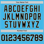Custom Sky Blue Black-Cream Authentic Basketball Jersey