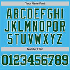 Custom Sky Blue Green-White Authentic Basketball Jersey