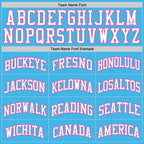 Custom Sky Blue White-Pink Authentic Basketball Jersey