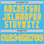 Custom Sky Blue Gold-White Authentic Basketball Jersey