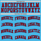 Custom Sky Blue Red-Navy Authentic Basketball Jersey