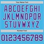 Custom Sky Blue Purple-White Authentic Basketball Jersey