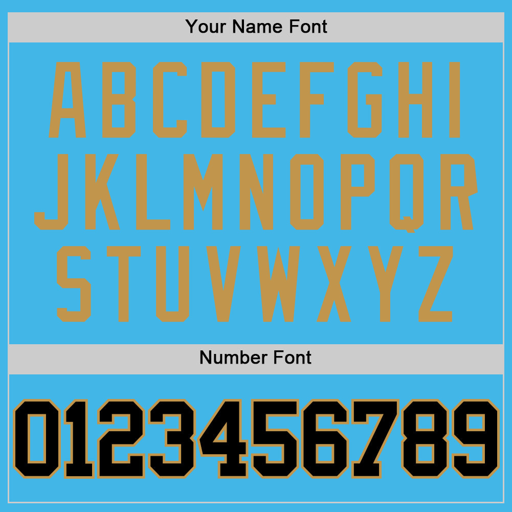 Custom Sky Blue Black-Old Gold Authentic Basketball Jersey