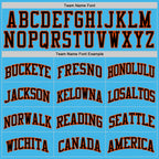 Custom Sky Blue Black-Orange Authentic Basketball Jersey