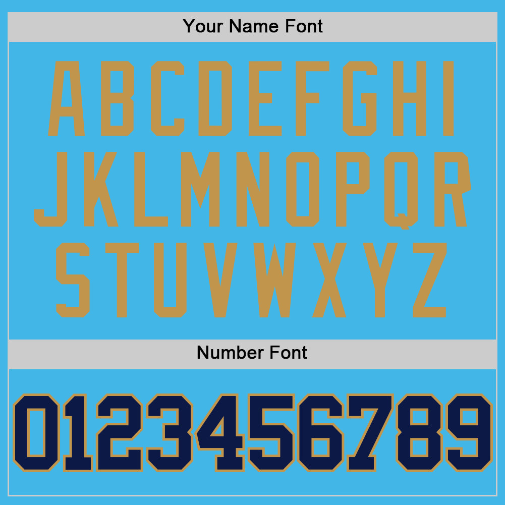 Custom Sky Blue Navy-Old Gold Authentic Basketball Jersey