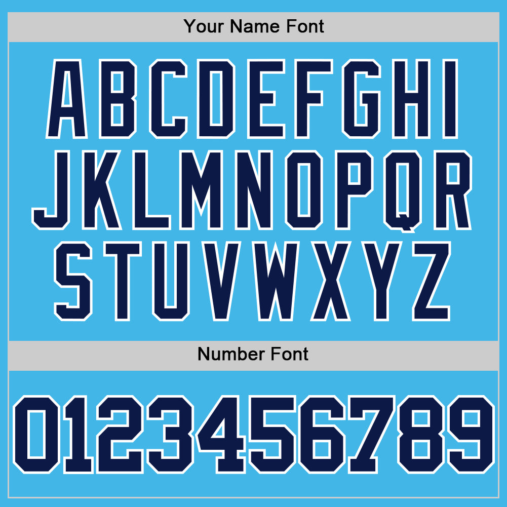 Custom Sky Blue Navy-White Authentic Basketball Jersey