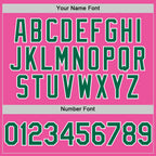Custom Pink Kelly Green-White Authentic Sleeveless Baseball Jersey