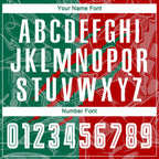Custom Graffiti Pattern Red-Kelly Green Scratch Sublimation Soccer Uniform Jersey