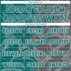 Custom Graffiti Pattern Teal-Steel Gray Scratch Sublimation Soccer Uniform Jersey
