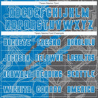 Custom Graffiti Pattern Blue-Steel Gray Scratch Sublimation Soccer Uniform Jersey