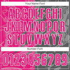 Custom Graffiti Pattern Hot Pink-Steel Gray Scratch Sublimation Soccer Uniform Jersey