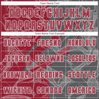 Custom Graffiti Pattern Cardinal-Steel Gray Scratch Sublimation Soccer Uniform Jersey