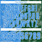 Custom Graffiti Pattern Powder Blue-Green Scratch Sublimation Soccer Uniform Jersey