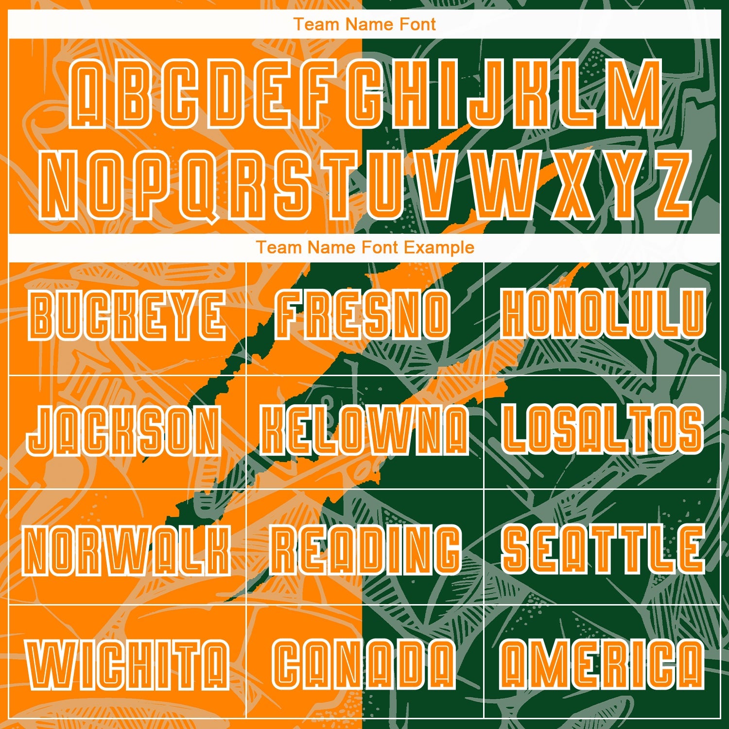 Custom Graffiti Pattern Bay Orange-Green Scratch Sublimation Soccer Uniform Jersey