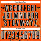 Custom Orange Black-Old Gold Abstract Fragment Art Sublimation Soccer Uniform Jersey