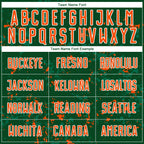 Custom Green Orange-Kelly Green Abstract Fragment Art Sublimation Soccer Uniform Jersey