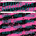 Custom Black Teal-Pink Splash Sublimation Soccer Uniform Jersey