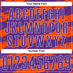 Custom Purple Orange-White Splash Sublimation Soccer Uniform Jersey