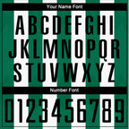 Custom White Black-Kelly Green Line Sublimation Soccer Uniform Jersey