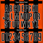 Custom Black Orange-White Line Sublimation Soccer Uniform Jersey