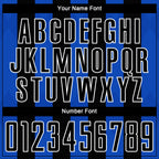 Custom Black Thunder Blue-White Line Sublimation Soccer Uniform Jersey