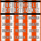 Custom Orange White-Black Line Sublimation Soccer Uniform Jersey