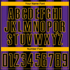 Custom Black Purple-Gold Line Sublimation Soccer Uniform Jersey