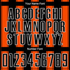 Custom Black Orange-White Line Sublimation Soccer Uniform Jersey