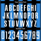 Custom Black White-Powder Blue Line Sublimation Soccer Uniform Jersey