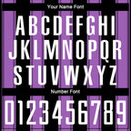 Custom Black White-Medium Purple Line Sublimation Soccer Uniform Jersey