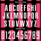 Custom Black White-Neon Pink Line Sublimation Soccer Uniform Jersey