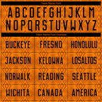 Custom Texas Orange Black-Bay Orange Geometric Shapes Sublimation Soccer Uniform Jersey