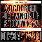 Custom Black Gold-White Flame Sublimation Soccer Uniform Jersey