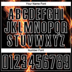 Custom Black Gold-White Flame Sublimation Soccer Uniform Jersey