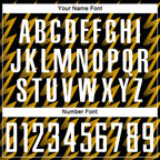 Custom Black White-Gold Zigzag Shape Sublimation Soccer Uniform Jersey