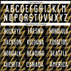 Custom Black White-Old Gold Zigzag Shape Sublimation Soccer Uniform Jersey