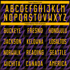 Custom Black Gold-Purple Zigzag Shape Sublimation Soccer Uniform Jersey