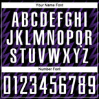Custom Black White-Purple Zigzag Shape Sublimation Soccer Uniform Jersey