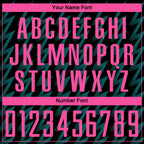 Custom Black Pink-Teal Zigzag Shape Sublimation Soccer Uniform Jersey