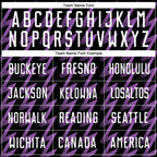 Custom Black White-Medium Purple Zigzag Shape Sublimation Soccer Uniform Jersey