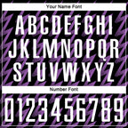 Custom Black White-Medium Purple Zigzag Shape Sublimation Soccer Uniform Jersey