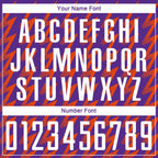 Custom Purple White-Orange Zigzag Shape Sublimation Soccer Uniform Jersey