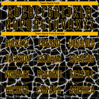 Custom Black Gray-Gold Abstract Network Splash Sublimation Soccer Uniform Jersey