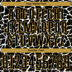 Custom Black White-Old Gold Abstract Network Splash Sublimation Soccer Uniform Jersey