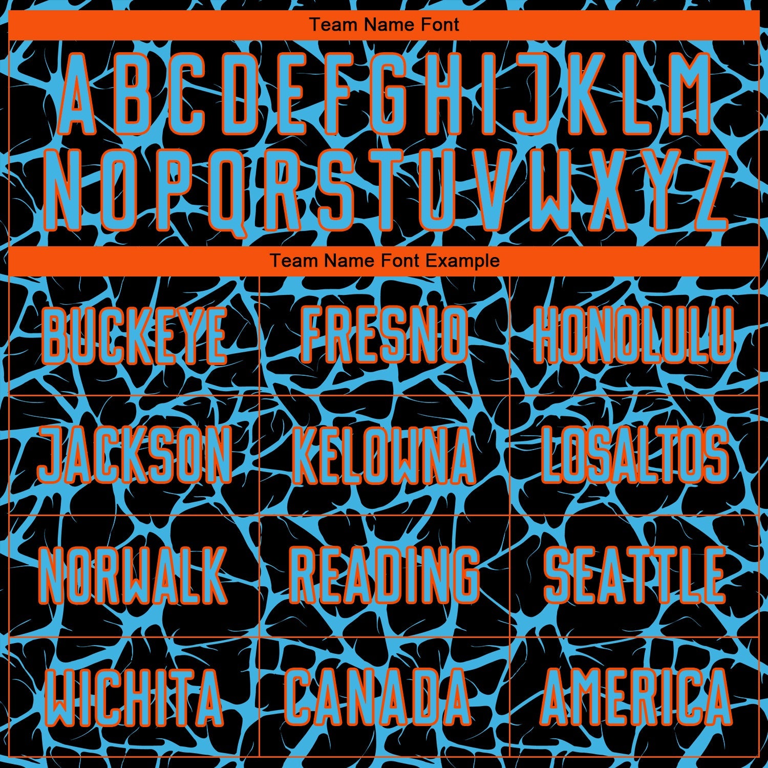 Custom Black Sky Blue-Orange Abstract Network Splash Sublimation Soccer Uniform Jersey