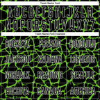 Custom Black Aurora Green-White Abstract Network Splash Sublimation Soccer Uniform Jersey