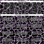 Custom Black Light Purple-White Abstract Network Splash Sublimation Soccer Uniform Jersey