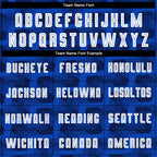 Custom Navy White-Thunder Blue Line Sublimation Soccer Uniform Jersey