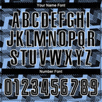 Custom Black Light Blue-White Line Sublimation Soccer Uniform Jersey